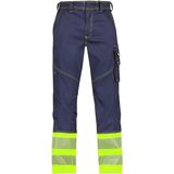 Dassy Princeton Stretch hogezichtbaarheidsbroek Marineblauw/Fluogeel