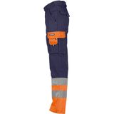 Dassy - Omaha - Hogezichtbaarheidsbroek - Marineblauw/Fluo-Oranje - 245gr