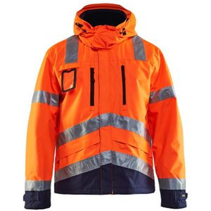 Blåkläder 4837-1977 Jack Ongevoerd High Vis Oranje/Marineblauw