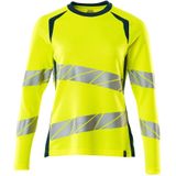 Mascot 19091-771 Dames T-shirt lange mouwen Hi-Vis Geel/Donkerpetrol maat S