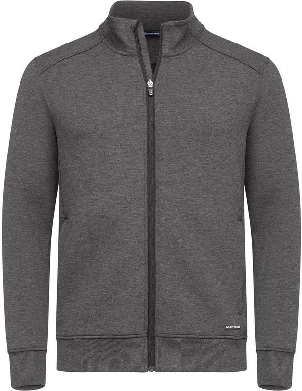 Cutter & Buck Pemberton Cardigan Full Zip Heren Antraciet Mélange maat 4XL