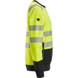 Snickers 2831 High-Vis Klasse 2 Sweatshirt High-Vis Geel/Zwart maat XS