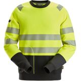 Snickers 2831 High-Vis Klasse 2 Sweatshirt High-Vis Geel/Zwart maat XS