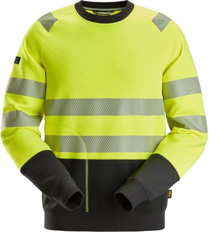 Snickers 2831 High-Vis Klasse 2 Sweatshirt High-Vis Geel/Zwart maat XS