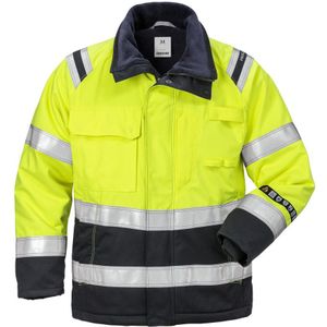 Fristads Flamestat high vis winterjack dames klasse 3 4285 ATHS Hi-Vis geel/marineblauw maat 2XL