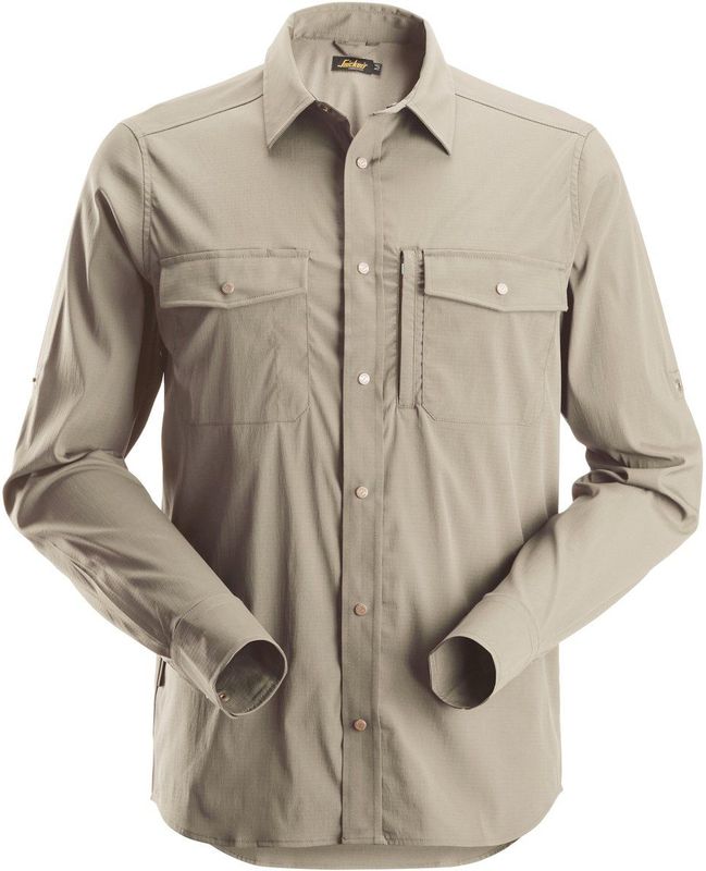 Snickers - Longsleeve LiteWork - Langarm Shirt - Khaki