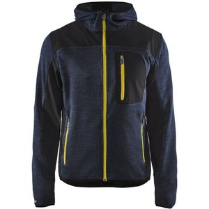 Blåkläder 4930-2117 Gebreid vest met softshell Donkerblauw/Geel maat M