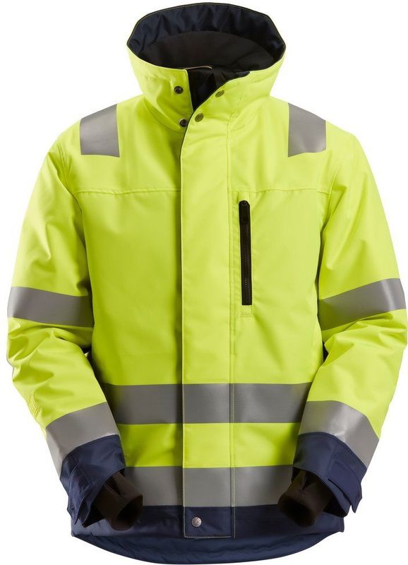 Snickers 1130 AllroundWork High-Vis 37.5® Isolerend Jack Klasse 3 High-Vis Geel/Marineblauw maat XS