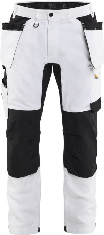 Blåkläder 1770-1832 Schildersbroek met stretch en gereedschapszakken Wit/zwart maat C144