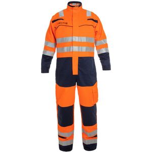 Hydrowear Minto Multinorm Overal Fluor Oranje/Marine maat 44