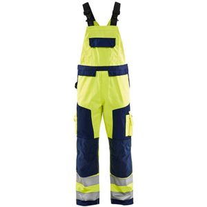 Blåkläder 2660-1811 Bretelbroek High Vis High Vis Geel/Marineblauw maat D124