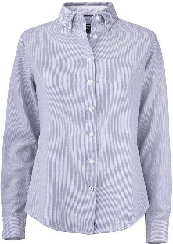 Cutter & Buck Belfair Oxford Shirt Dames Blauw/Wit maat XXL