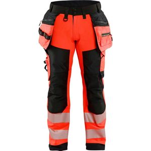 Blåkläder 1820-2513 Softshell Werkbroek High Vis High Vis Rood/Zwart maat C52