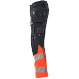 Mascot 19131-711 Broek met spijkerzakken Donkermarine/Hi-Vis Rood