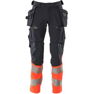 Mascot 19131-711 Broek met spijkerzakken Donkermarine/Hi-Vis Rood maat 90C46