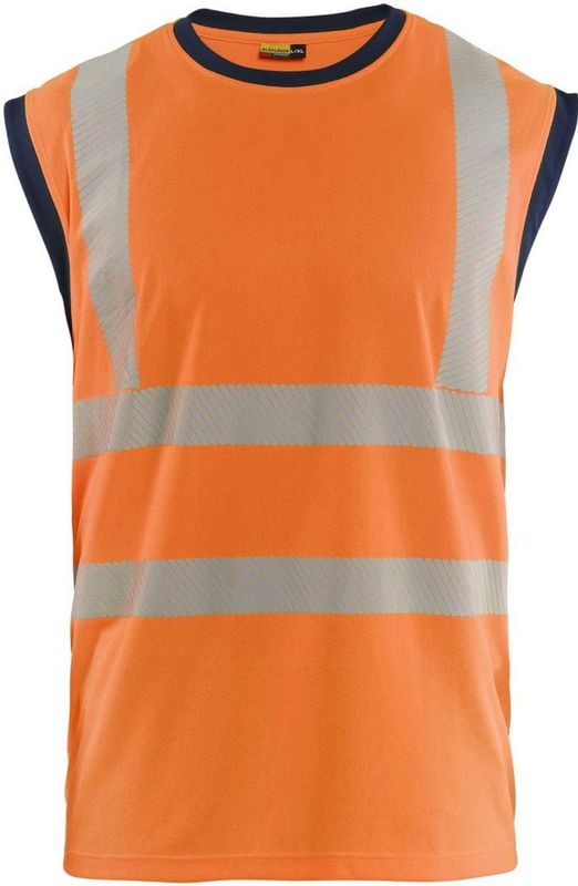 Blåkläder 3575-1013 Mouwloos onderhemd High Vis High Vis Oranje/Marineblauw maat 4XL/5