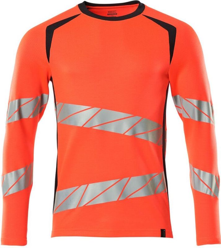 Mascot - 19091-771 - Dames T-shirt - Hi-Vis Rood/Donkermarine - Lange Mouwen