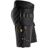 Snickers - 6175 - Korte Werkbroek - Zwart - 4-Weg Stretch met Holsterzakken