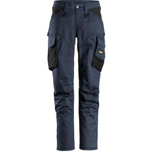 Snickers 6703 AllroundWork Dames Werkbroek zonder Kniezakken Marineblauw/Zwart maat 080