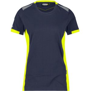Dassy Tampico Women T-shirt voor dames Nachtblauw/Fluogeel