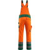 Mascot 07169-860 Amerikaanse overall met kniezakken Hi-Vis Oranje/Groen