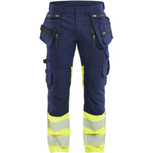 Blåkläder 1130-1149 High Vis Werkbroek Stretch Marine/High Vis Geel maat D120