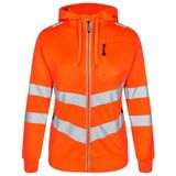 F. Engel 8027 Safety Ladies Sweat Cardigan Orange maat XXL