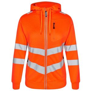 F. Engel 8027 Safety Ladies Sweat Cardigan Orange maat L
