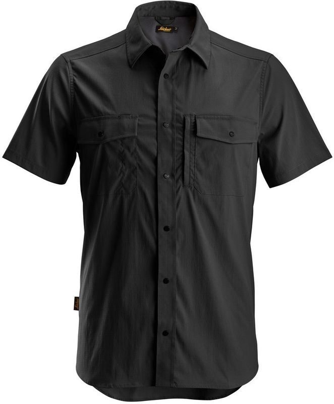 Snickers 8520 LiteWork Shirt met Korte Mouwen Zwart maat XS