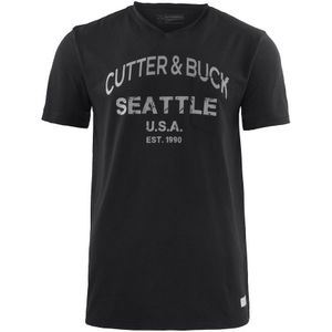 Cutter & Buck Pacific City T-Shirt Heren Zwart/Grijs