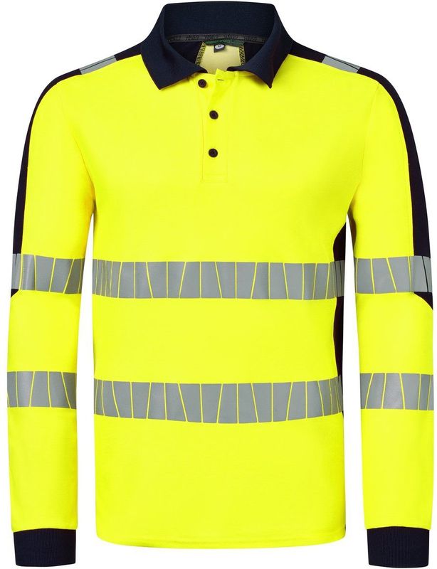 HAVEP 10079 Polo High Visibility+ Fluo Geel/Marine maat M