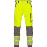 Dassy - Aruba Stretch - Hogezichtbaarheidsbroek - Fluogeel/Cementgrijs - Maat 58