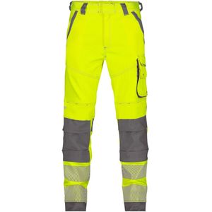 Dassy - Aruba Stretch - Hogezichtbaarheidsbroek - Fluogeel/Cementgrijs - Maat 58