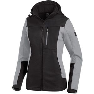 FHB Julia Softshell-Jack Dames Grijs-Zwart