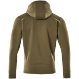 Mascot - Crossover Capuchontrui met Rits - Mosgroen - Gekamd Katoen