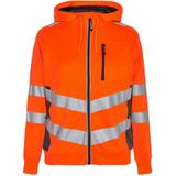 F. Engel 8027 Safety Ladies Sweat Cardigan Orange/Anthracite