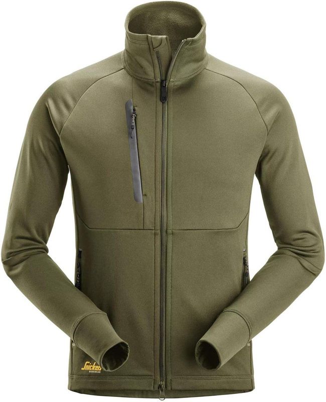 Snickers - 8023 - Polartec® Power Stretch® Jack - Khakigroen - Tussenjack