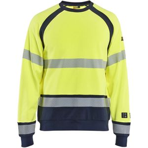 Blåkläder 3088-1762 Multinorm Sweatshirt Inherent High Vis Geel/Marineblauw maat 4XL