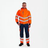 Engel - Safety Pilot Jack - Hi-vis Orange / Blue Ink - Werkjack - Water- en Winddicht