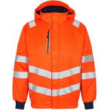 Engel - Safety Pilot Jack - Hi-vis Orange / Blue Ink - Werkjack - Water- en Winddicht