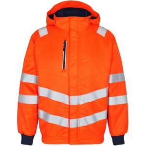 Engel - Safety Pilot Jack - Hi-vis Orange / Blue Ink - Werkjack - Water- en Winddicht