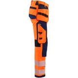 Blåkläder 7197-1642 Dames High Vis 4-weg stretch werkbroek High Vis Oranje/Marineblauw maat C34