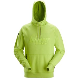 Snickers 2894 Logo Hoodie Limegroen maat S