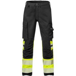 Fristads High vis broek stretch dames klasse 1 2708 PLU Hi-Vis geel/zwart