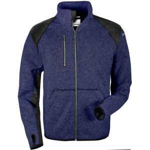 Fristads Fleece sweatjack 7451 PRKN Blauw/zwart maat XS