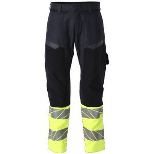 Mascot 21479-281 Broek met kniezakken Donkermarine/Hi-Vis Geel maat 82C44