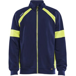 Blåkläder 3567-1158 Sweatshirt visible met rits Marine/High Vis Geel