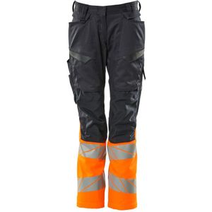 Mascot Accelerate Safe Broek met kniezakken 19678-236 - donkermarine/hi-vis oranje
