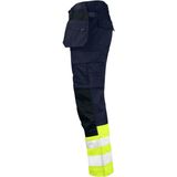 Jobman - 2513 Hi-Vis Trousers - Navy/Geel - Werkbroek - High Visibility Klasse 1