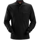 Snickers 2660 ProtecWork Poloshirt met Lange Mouwen Zwart maat S